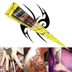 Новый Черный Коричневый Красный Белый хна конусы индийские хна Татуировка паста для Временной Татуировки боди-арт наклейка Менди краска