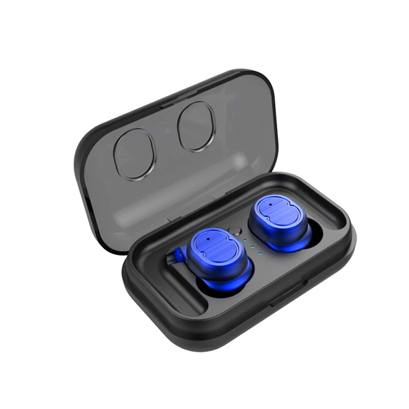 McGeSin Беспроводные наушники Bluetooth TWS-8 Спортивные наушники V5.0 Водонепроницаемые стереонаушники с зарядным устройством - Цвет: blue