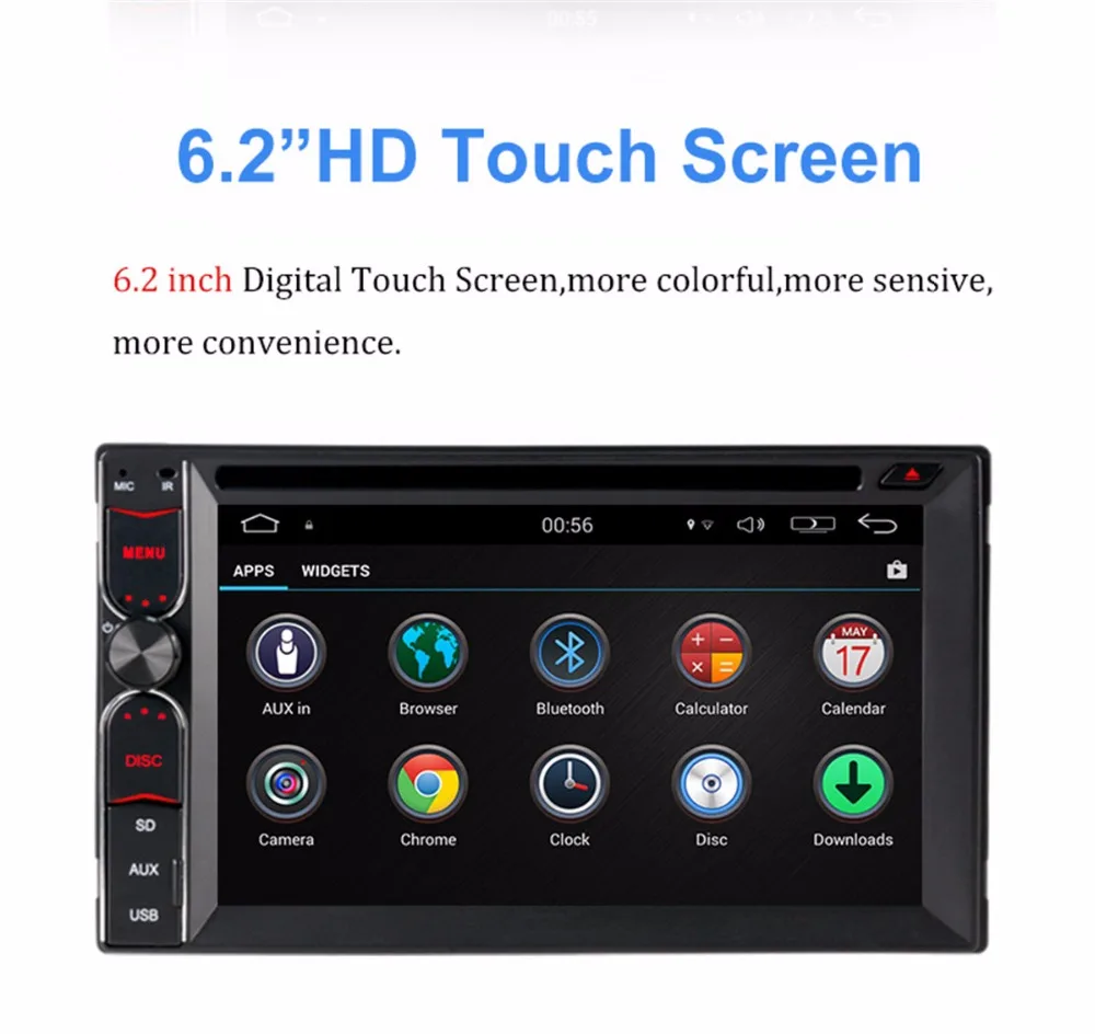 Flash Deal 2GB RAM 32GB ROM 4 Core Android 6.0.1 Universal Central Multimidia Double 2din 2 din Car Radio DVD Player GPS Navigation 3