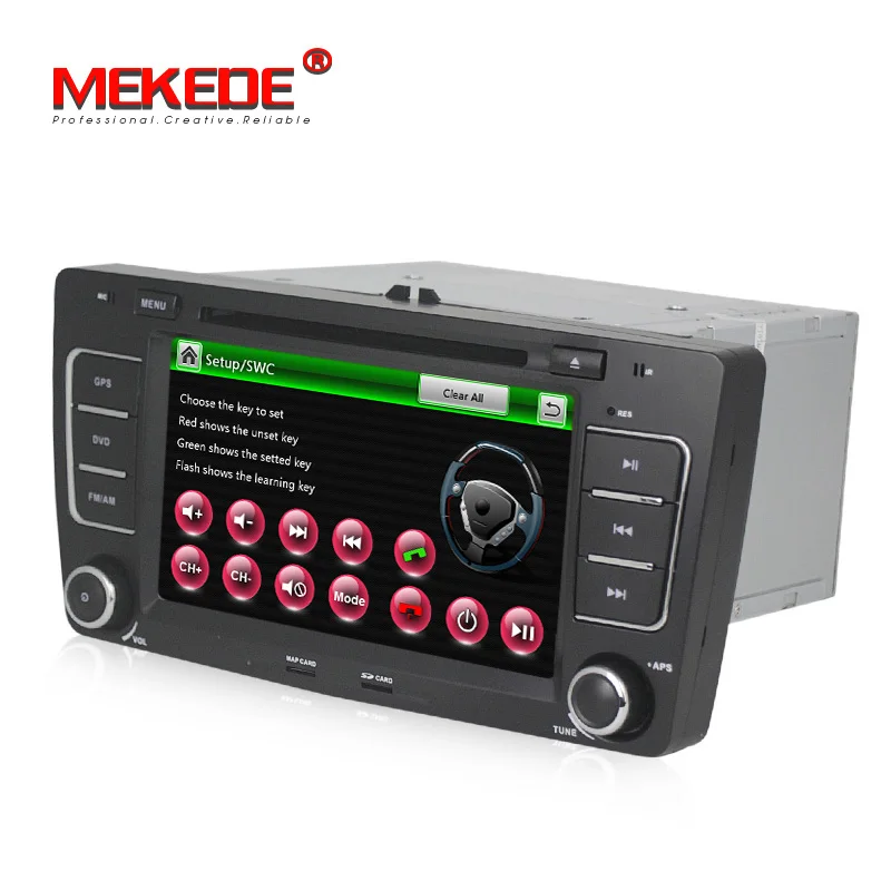 Top free shipping Car DVD Player GPS Navigation for Skoda Octavia 2009- 2013 a5 with Canbus BT Radio Stereo 7