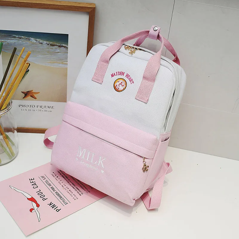 Модные японские милые школьные сумки с фруктовым молоком, мягкие холщовые рюкзаки, Новое поступление, женские школьные сумки, сумки через плечо