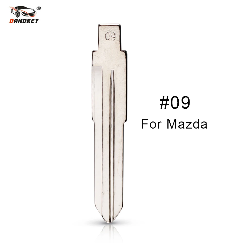 

KEYYOU 1pc #09 Uncut Key Blade for Mazda Vitz Car Key Fob Blank Replacement Remote key blade