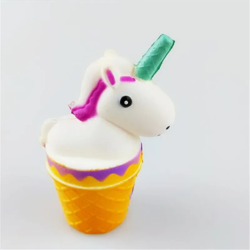 اسفنجي يونيكورن كب كيك Squishies بطيء ارتفاع لينة ضغط محشوة اسفنجي لعب الهاتف ديكور سحر أحزمة هاتف المحمول #