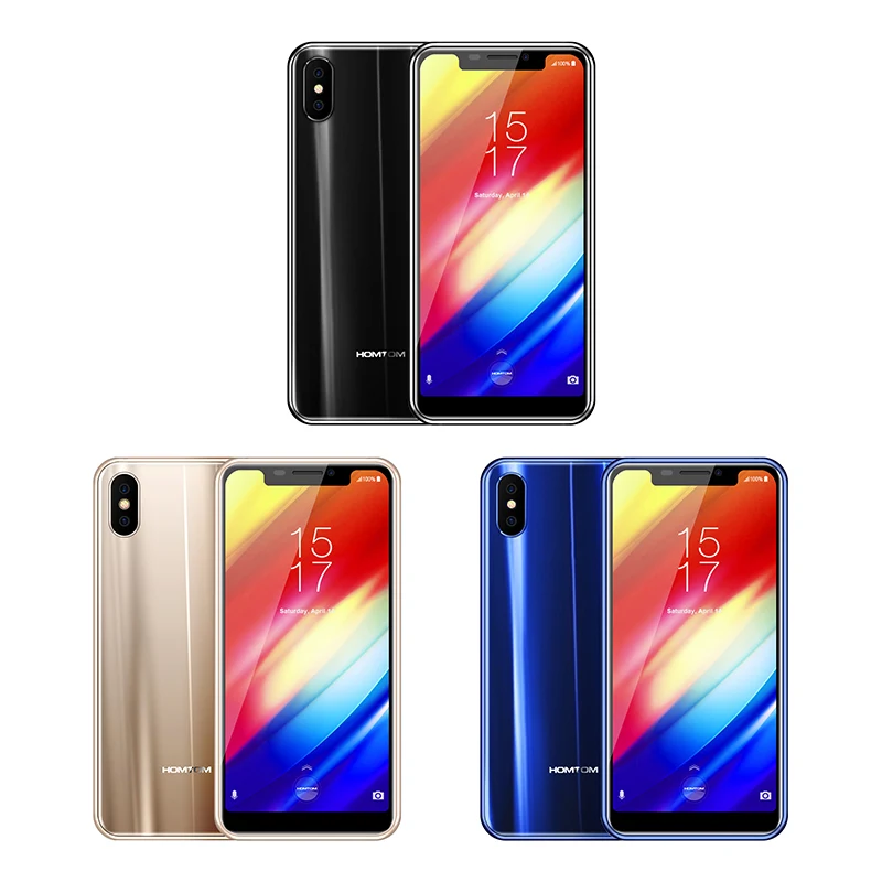 Мобильный телефон HOMTOM H10 с Нотч экраном 4 ГБ 64 ГБ, Android 8,1, распознавание лица, 4G, 5,85 дюймов, Восьмиядерный, 3500 мАч, 16 МП, боковой отпечаток пальца, Смарт