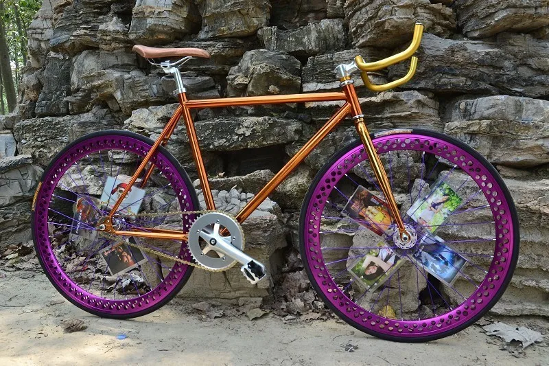 Excellent Fixed gear bicycle Rim  aluminum alloy RIM  700c* 50mm  Road bike rims 0