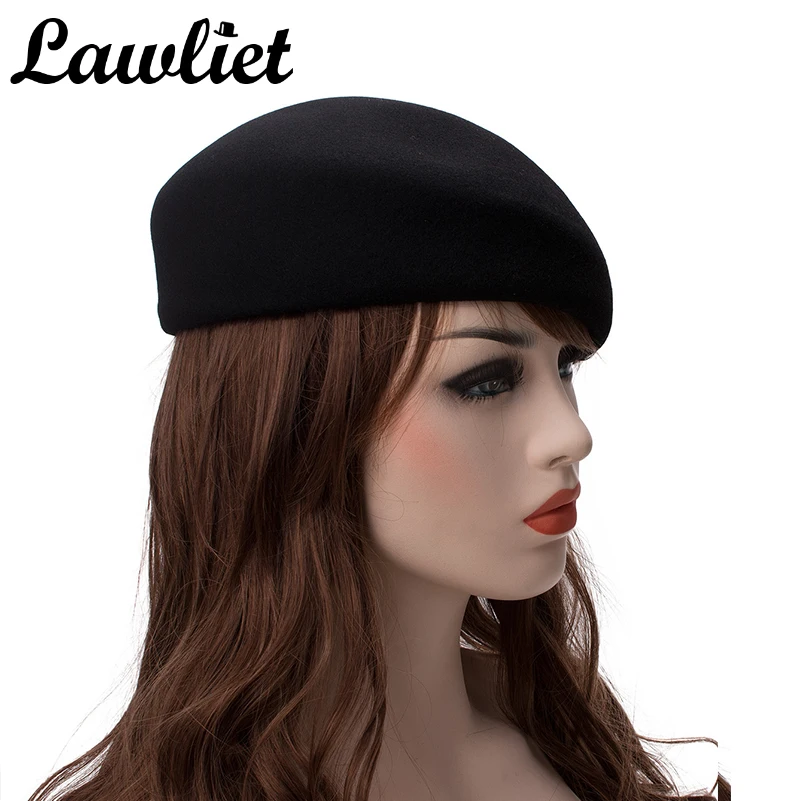 Ceny Wysokiej jakości beret czapka stałe kobiety mężczyźni Unisex 100% wełna czuł pochylenia zimowe berety kopuła i same Boina Feminino kapelusz artysta płaska czapka