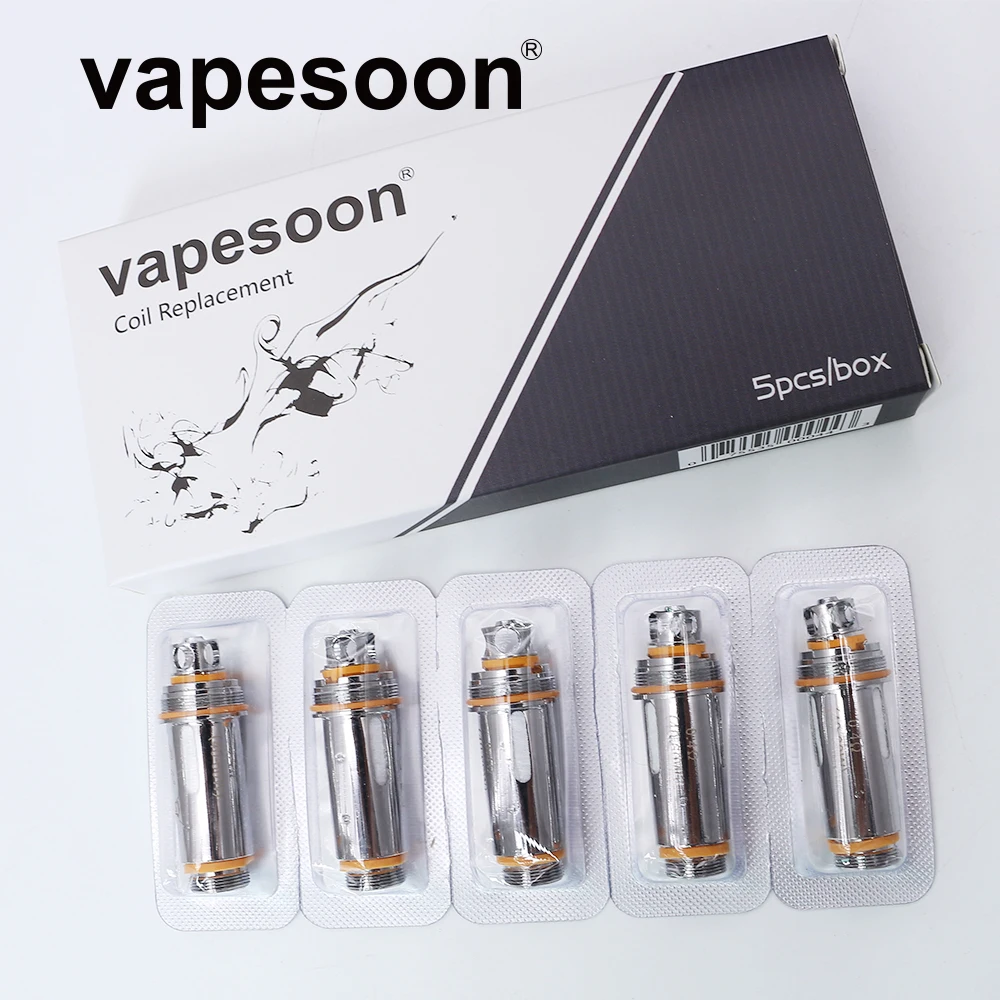 5 шт. Аутентичные VapeSoon замена катушки головки для Cleito Танк двойной Clapton катушки 0.4ohm