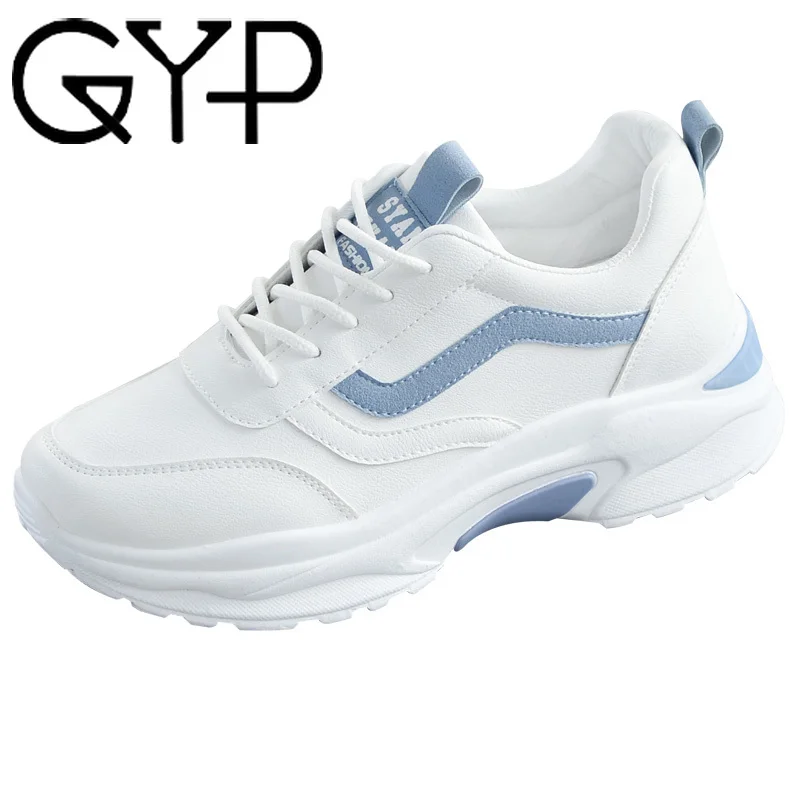 

GYP Women Sneakers Fashion runing Shoes Woman Comfortable Breathable White Flats Female Platform Sneakers zapatos de mujer SX-03