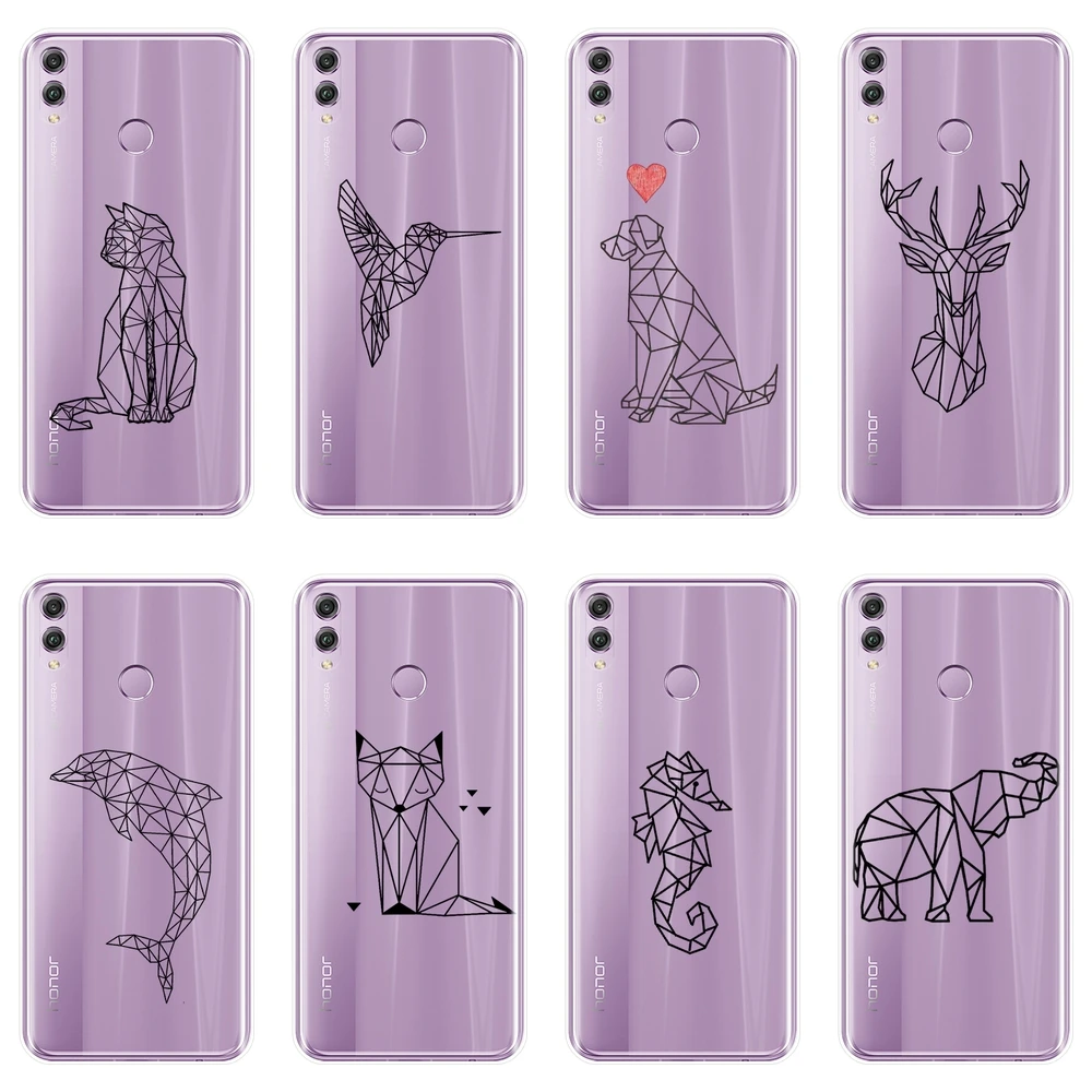 

Back Cover For Huawei Honor 10 9 8 8X MAX Soft Silicone Cat Dog Fox Phone Case For Huawei Honor 7 8 9 10 Lite 7S 7X 7A 7C Pro