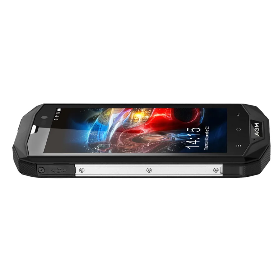 AGM A8 смартфон с 5 дюймовым дисплеем четырёхъядерным процессором Qualcomm MSM8916 ОЗУ 4 Гб