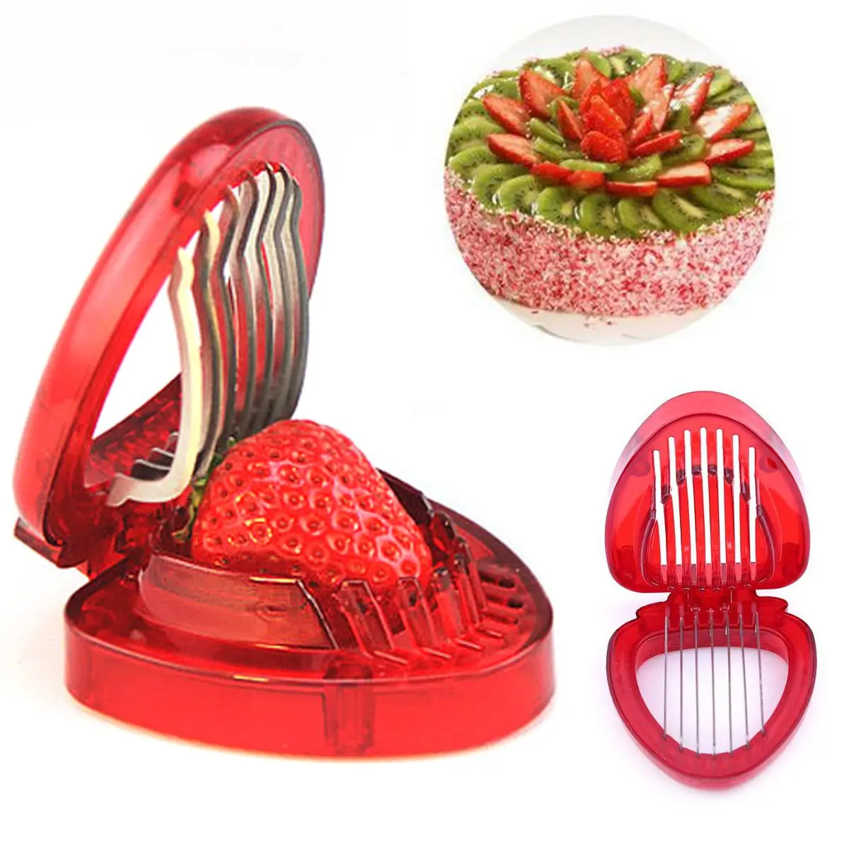 Strawberry Slicer Cutter Gadgets Home Kitchen Tool Stainless Steel & Plastic New kitchen tools