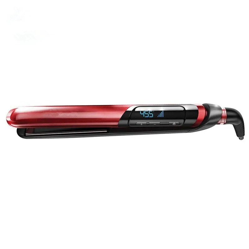 

LCD Display Titanium plates Flat Iron Straightening Irons Styling Tools Professional Hair Straightener Free Shipping stylers