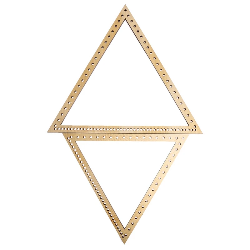 

2Pcs Hand-Knitted Machine Diy Handmade Knitting Wall Hangings Triple-cornered Wooden Weaving Loom Diy Craft Home Decoration
