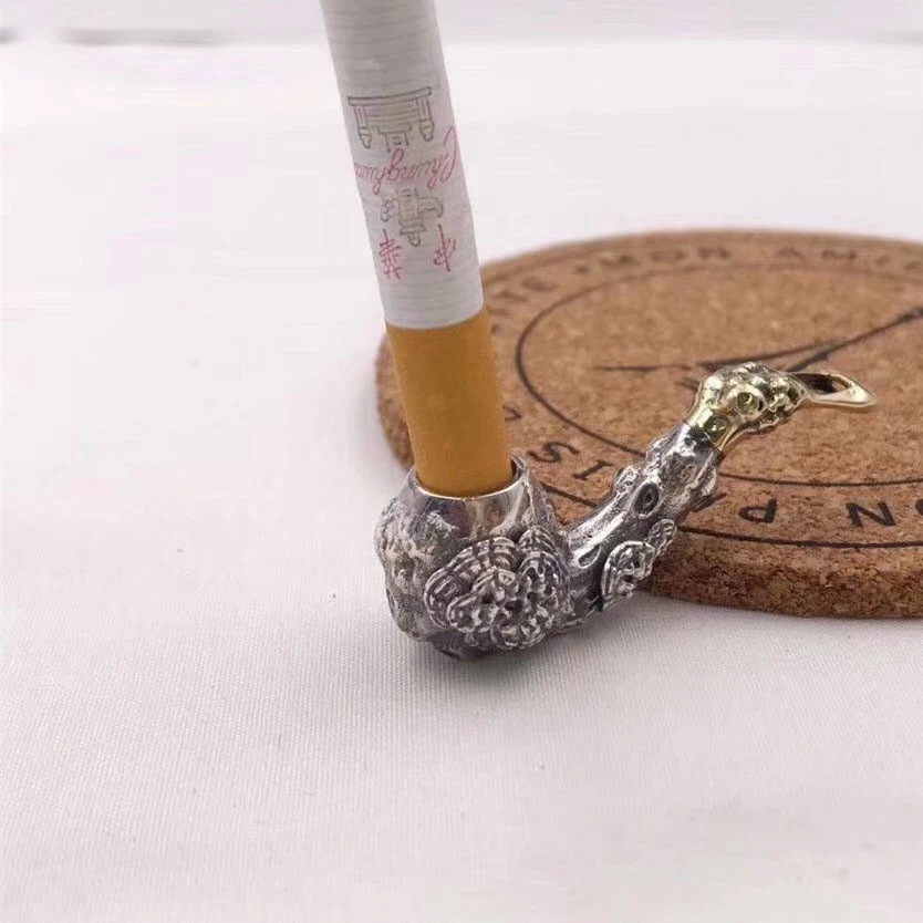 

Real 925 sterling silver pipe trend European and American style holiday gift