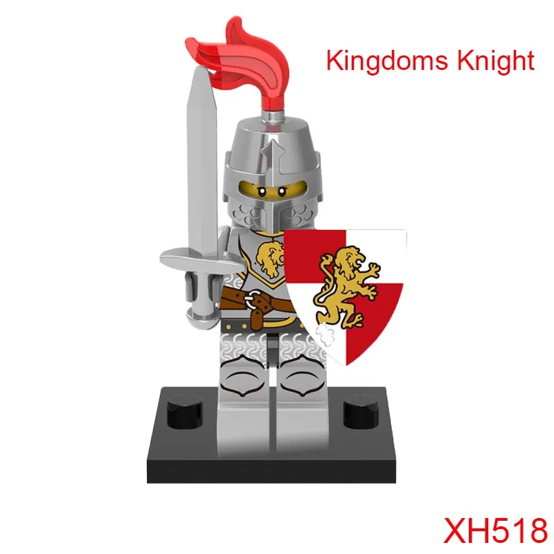 Kingdoms Knight Medieval Knights Building Blocks Xh518 Figures Super Heroes Mini Bricks Diy Toys For Children