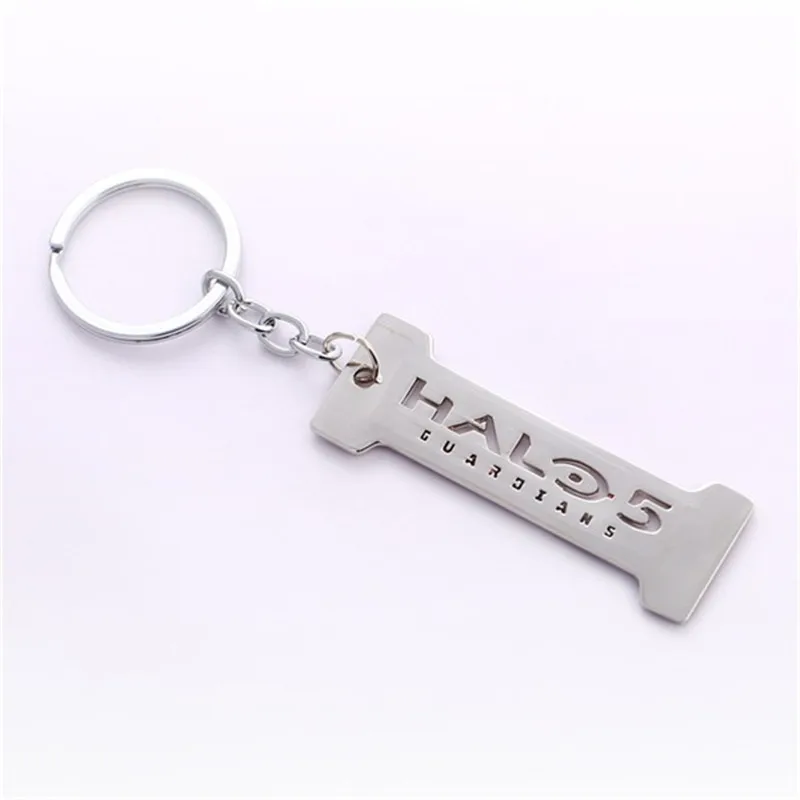 

HSIC Halo 5 Guardians Letter Mark Alloy Keychain Game Halo Killer Key Chain Ring Fashion Chaveiro Men Jewelry Birthday Gifts HC1