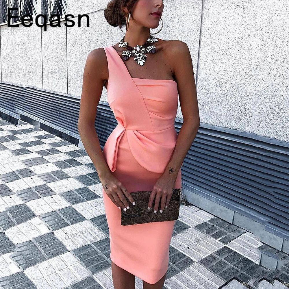 pink sheath cocktail dress