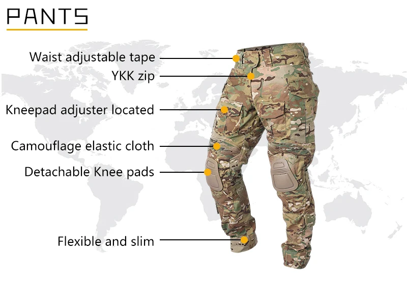 IDOGEAR боевой BDU Камуфляж мужская униформа G3 тактическая одежда страйкбол одежда черный хлопок полиэстер