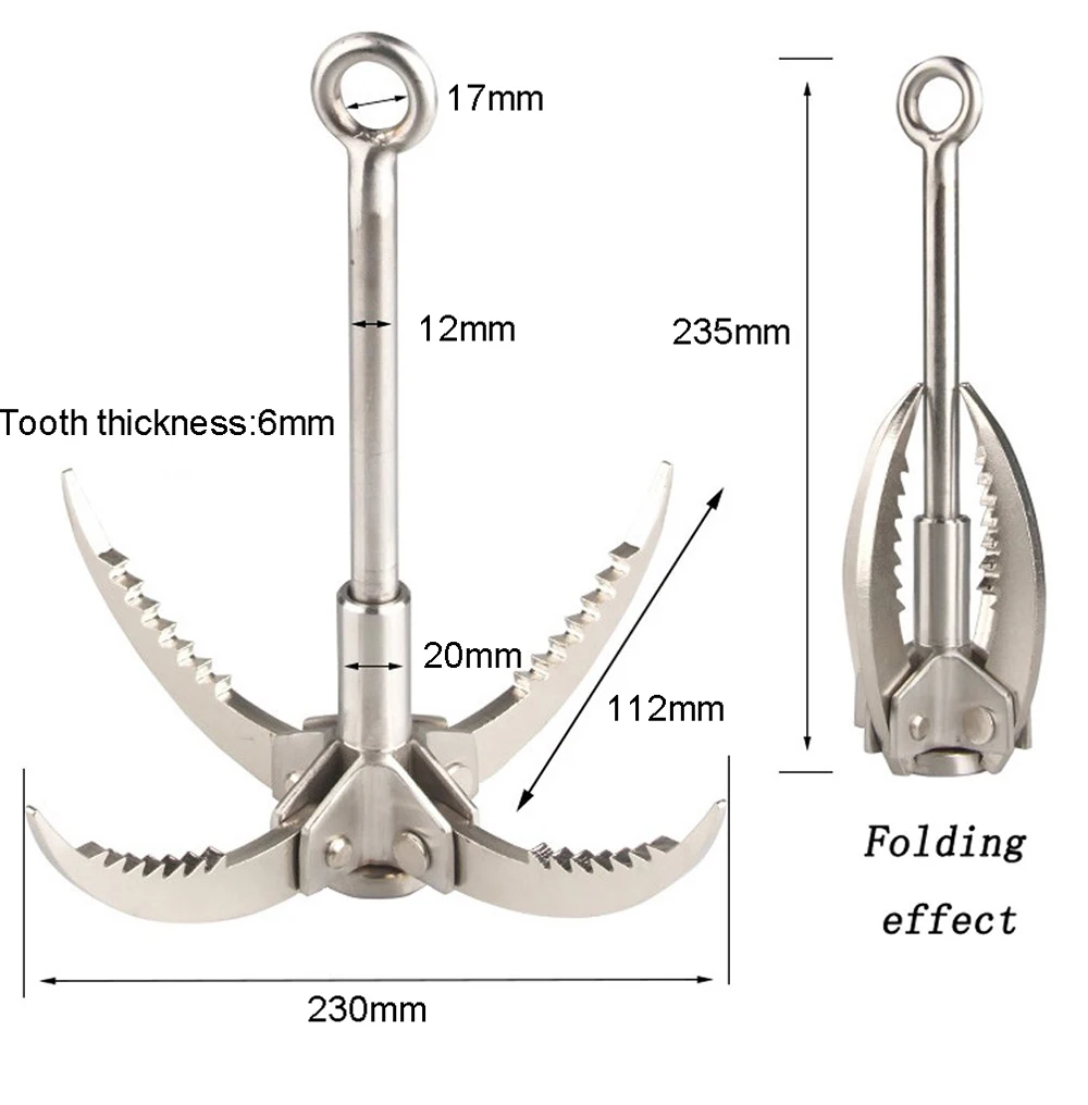 Крюк Складной коготь для выживания многофункциональный из нержавеющей стали Открытый Кемпинг Туризм альпинистские инструменты для выживания летающий тигр