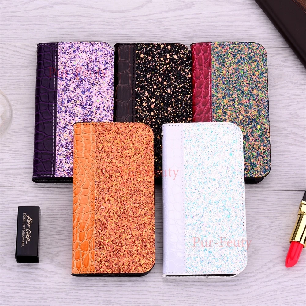 

Magnetic Flip Case for Xiaomi Redmi 4X 4 X Redmi4X Glitter Bling Dermatoglyph Phone Leather Cover for Xiaomi Redmi X4 Red mi 4X