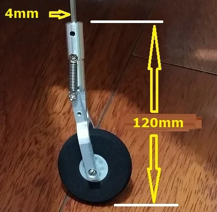 Сплав нос шасси для DIY RC самолетов - Цвет: 4mm hole 120mm