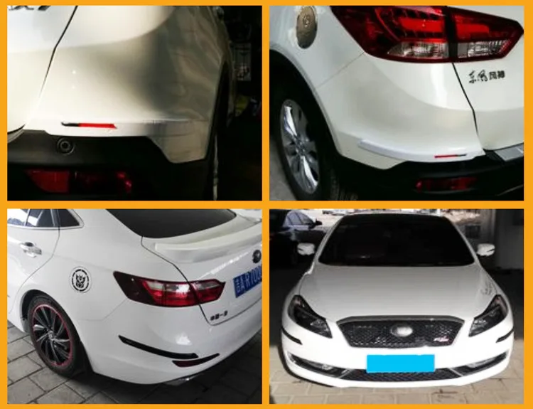 

Car Rubber Front Rear Bumper Strips Scratch Protector Corner Guard Stickers Decals for volkswagen audi a3 a4f ord focus bmw e90