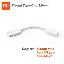 Кабель-адаптер для наушников Xiaomi type-C до 3,5 мм, usb 3,1 type C, USB-C, штекер 3,5, AUX, аудио разъем для Xiaomi 6 Mi6 Letv 2 pro