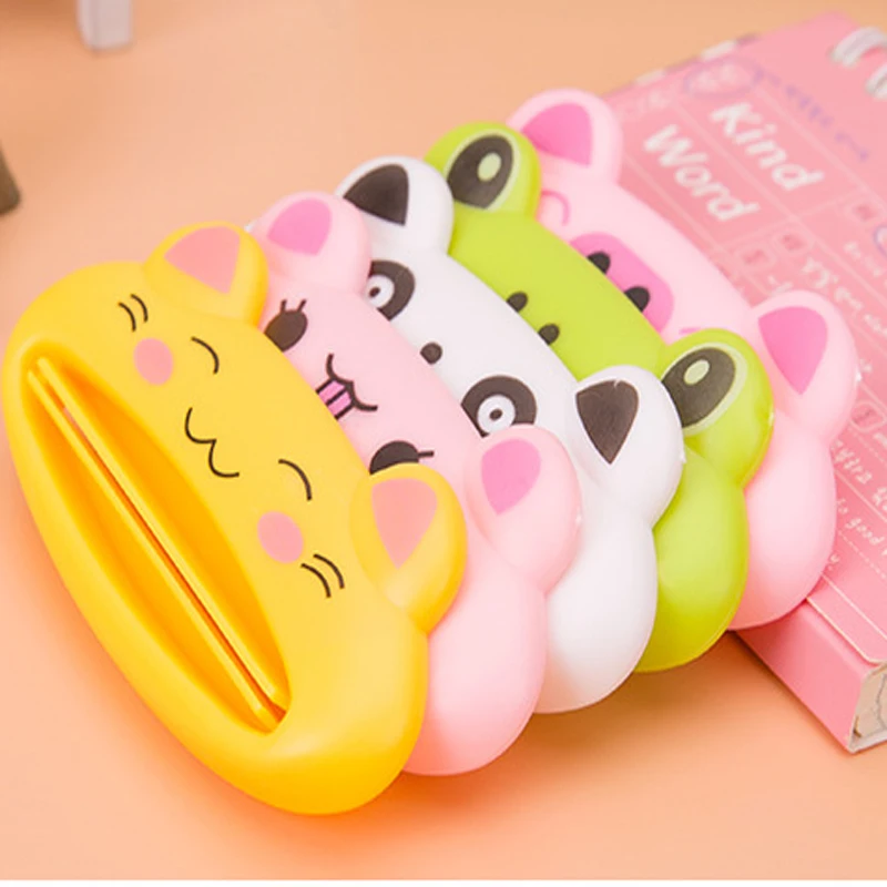 1pcs Cute Animal Toothpaste Squeezer Home Use Cartoon Tooth Paste Tube Squeezer Plastic Toothpaste Dispenser For Bathroom Tools