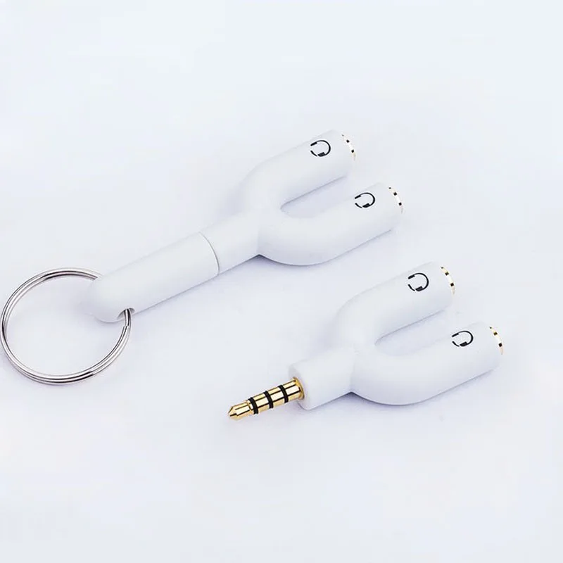 5pcs High Quality Headphone Splitter 1 is Divided Into 2 Couples Share Headset Cable Adapter Jack 3 5mm Audio Connector