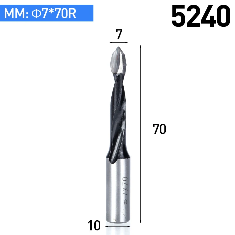 HUHAO 1 шт. биты для сверла для деревообработки длина 70 мм диаметр. 5-10 мм Фреза для сверления отверстий из карбида дерева - Цвет: 5240R