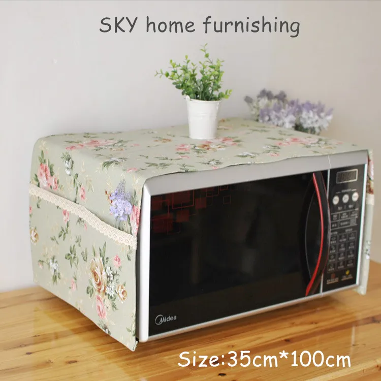 free shipping new romantic style microwave oven cover with 2 pouch