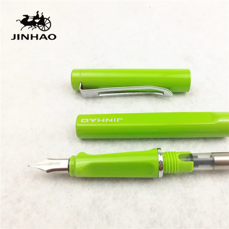 1 шт./лот Jinhao 599 авторучка светло зеленый цвет ручка Серебряная Клип stylo Материал