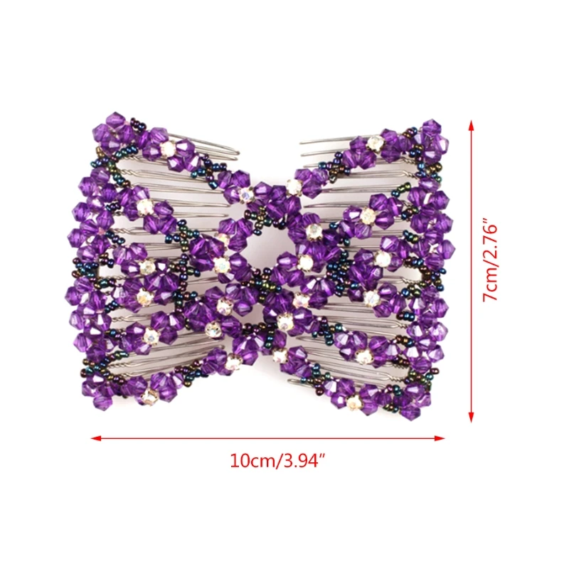 Волшебная расческа для волос, с бисером, двойная Растяжка, модные эластичные женские клипсы, сделай сам, прическа, Прямая поставка