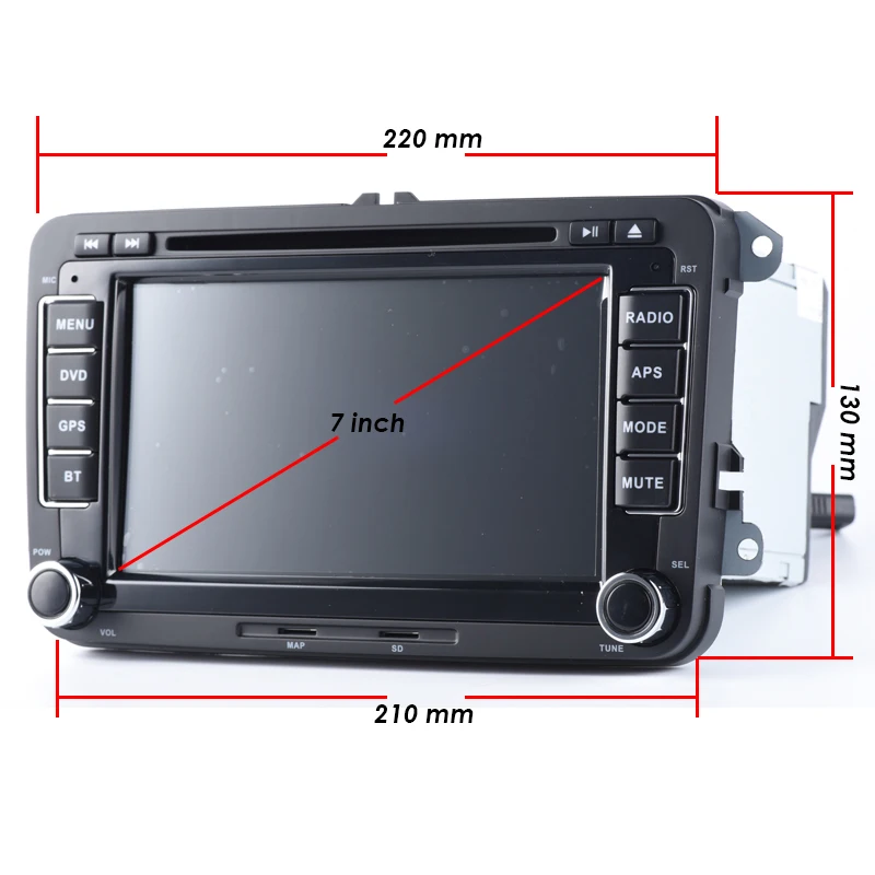 SMARTECH VW 2Din Android 8.1 VW Car Radio GPS IPS Screen For Volkswagen Golf/Polo/Tiguan/Passat/Skoda/SEAT Support TPMS OBD WIFI