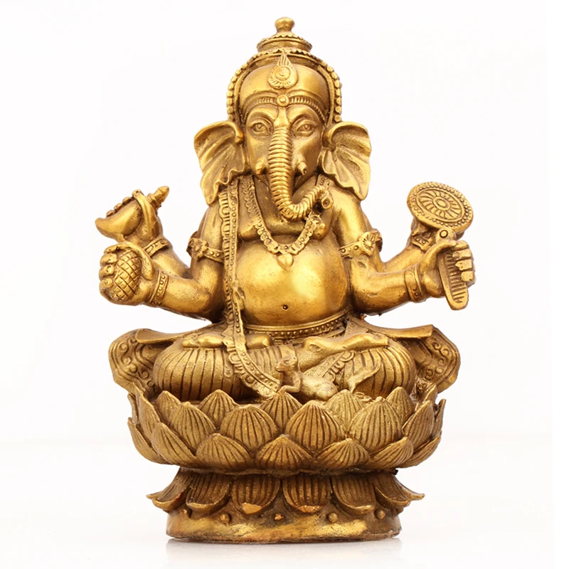 B333 Ganesha  Elefant Indien Nepal  Reichttum Maus Kunststoff 17cm Hoch 