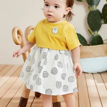 BalabalaBaby/Мини платье для девочек; костюм; Новинка г.; летнее платье на бретелях для малышей; хлопковая одежда из двух предметов; мягкая и удобная одежда