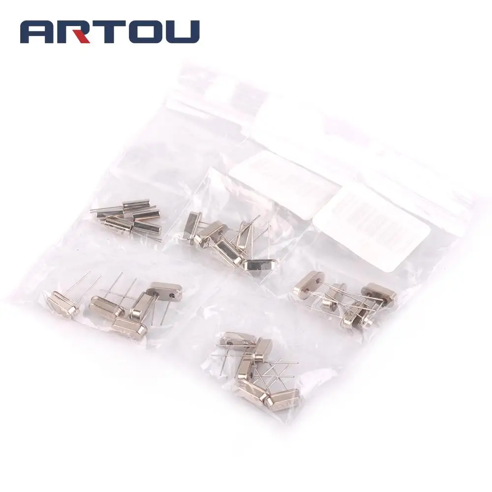 

25PCS 32.768KMHZ 4MHZ 8MHZ 11.0592MHz 12MHZ Crystal Oscillator HC-49S Assortment Kit