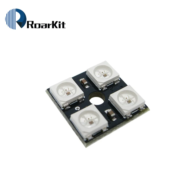 

New Electric Unit 1PC 4 Bit WS2812 5050 RGB LED Driver Development Board New Electric DC 5V 15MMX15MM Modules Board for arduino