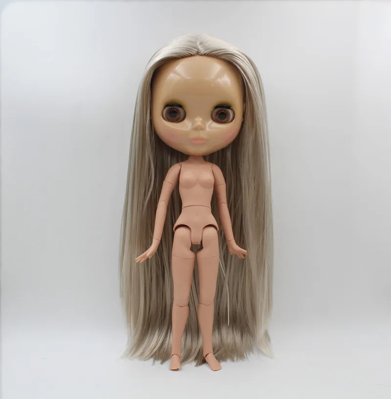 Usado para Vestir e Compõem a 6 do Corpo a Pele Blygirl Boneca Blyth Prata Cabelo Liso Nua 1 - Bronzeada 19 Conjunta Corpo Pode Ser Usado para Vestir e Compõem a 2 Bronzeada, 19 conjunta corpo, pode ser usado para vestir e compõem a