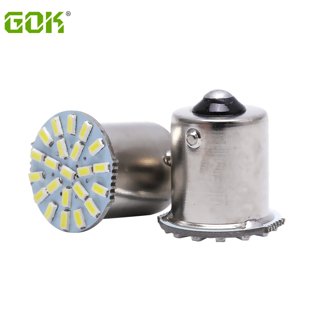 50 шт./лот автомобильная светодиодная лампа 1156 1157 Led BAY15D Ba15s 22smd 3014 сигнал поворота