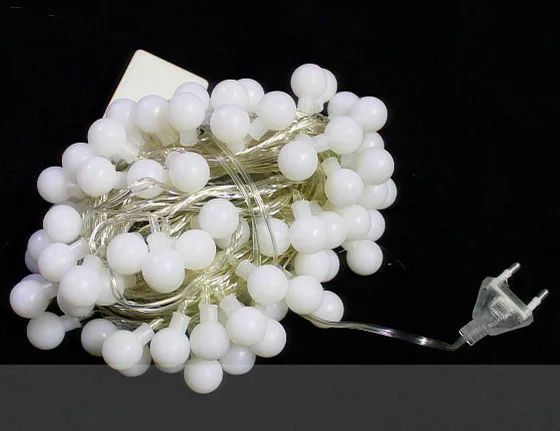 

LED twinkling Holiday Christmas lights;ball type;10M 100LED Ball String Lights Waterproof+220~240V Power Plug/AC90-130V