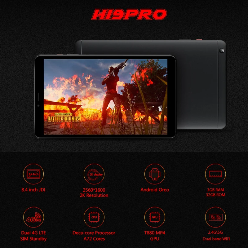 CHUWI Hi9 Pro Android 8 0 4G LTE Планшетный ПК MT6797 X20 Дека Core 3GB RAM 32GB ROM 4 дюймов 2560*1600 GPS