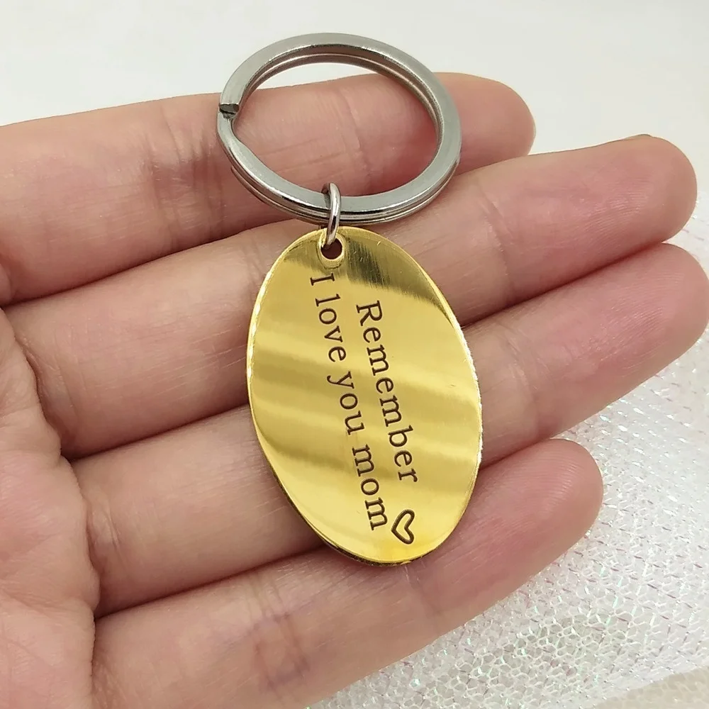 Помните что я Love You Mom семейная бижутерия Подвеска из нержавеющей стали брелок