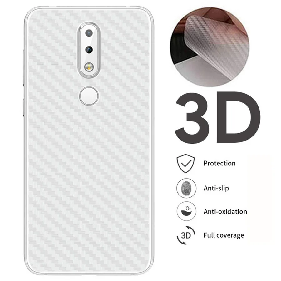 

5Pcs 3D Clear Carbon Fiber Screen Protector For Nokia 6.1 6 2018 7 8 3 5 6 Back Full Protective Guard Film For Nokia 7 Plus