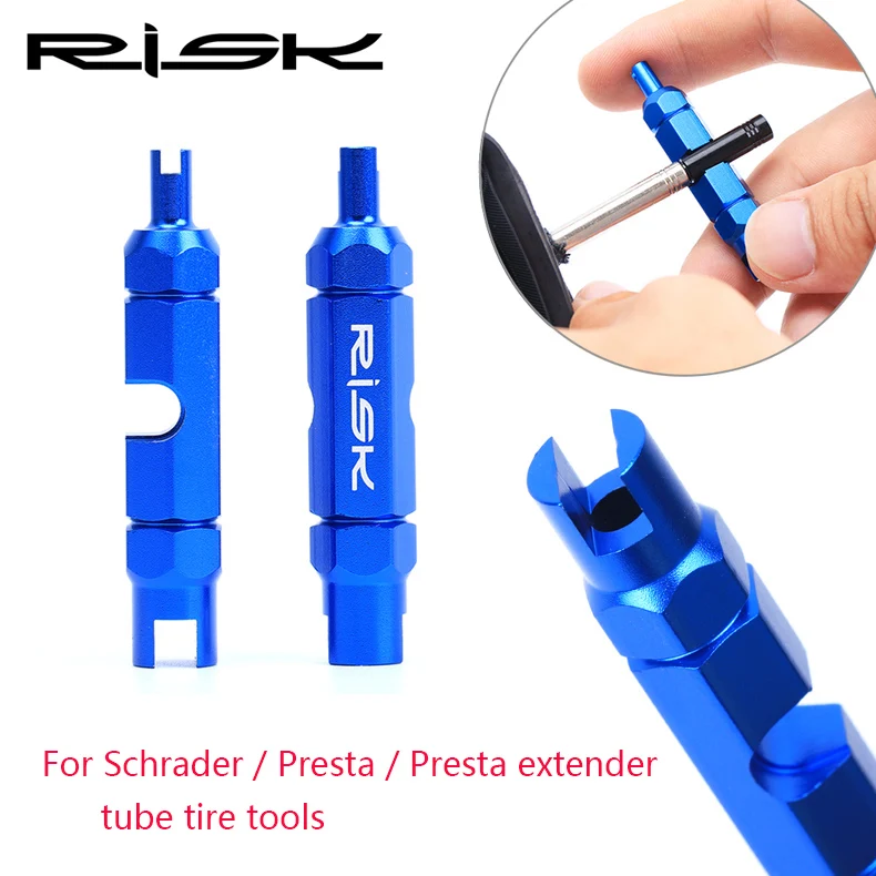 

Risk Bicycle Tube Tire Valve Cores Remove and Install Tools for Road Bike MTB Schrader / Presta / Presta Valve Extender Tools