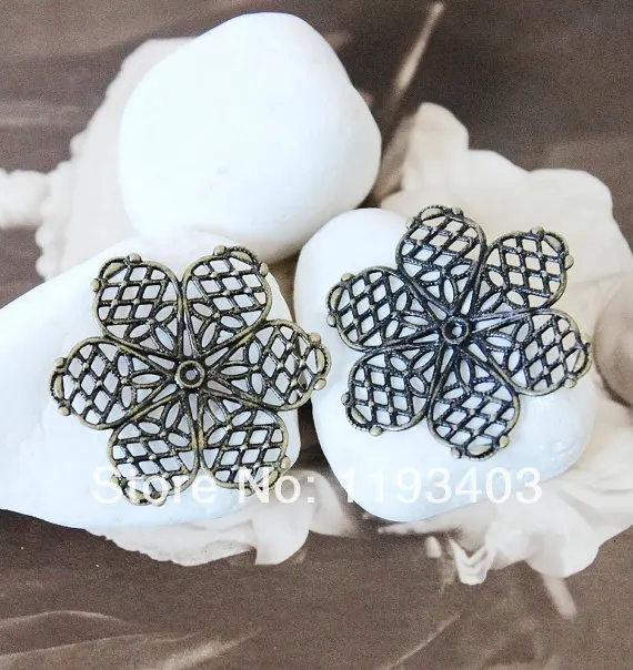 

20PCS Antique Bronze plated brass Filigree Jewelry Connectors Setting 28mm Base Connector Finding (FILIG-B-22)