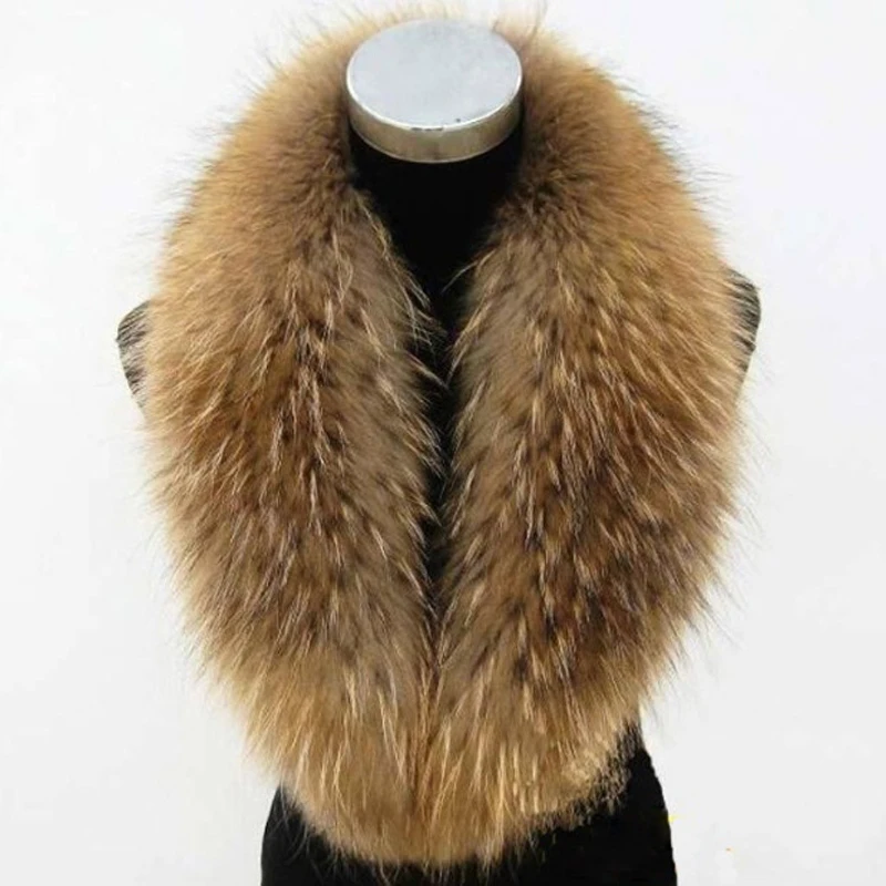 

JKP leather raccoon fur collar 100% natural scorpion big fur collar autumn and winter raccoon fur horn collar HHL-12