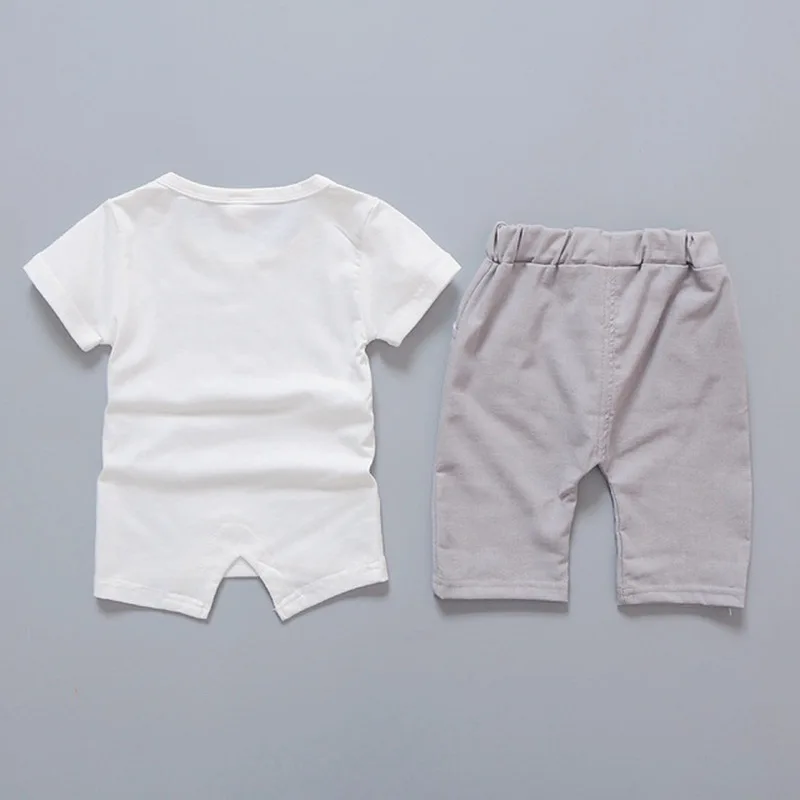 COOTELILI Cute Elephant Toddler Girls Boys Summer Clothing Kids Clothes Set Summer Baby Boy T-Shirt + Shorts Cotton Suits  (8)