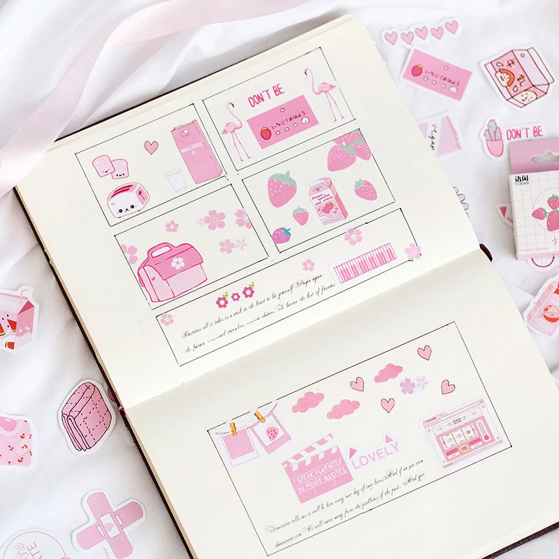 50 шт. милые канцелярские наклейки с растениями Kawaii наклейки "напитки" Бумажные Клейкие наклейки для детей DIY Скрапбукинг дневник Альбомы для фото