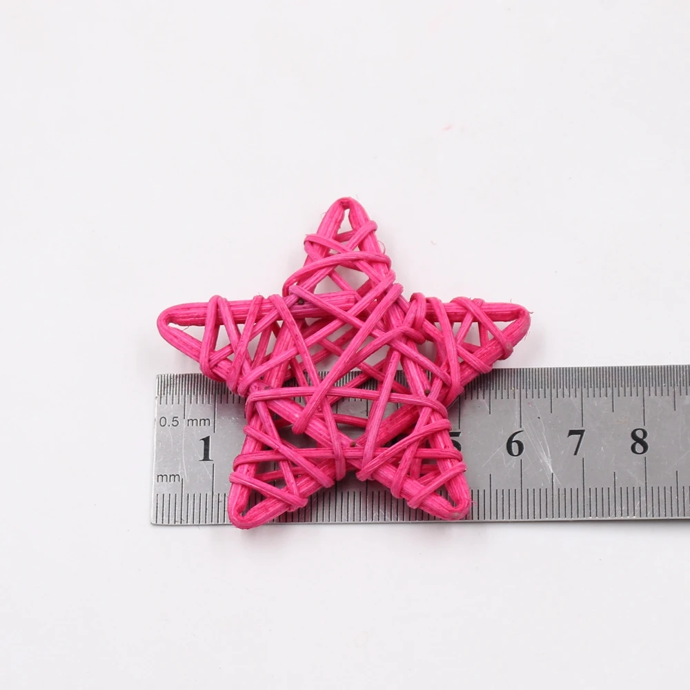 5PCS 6cm Cute Rattan Star Sepak Takraw Christmas Gift Birthday Party Family Party Decoration DIY Home Crafts